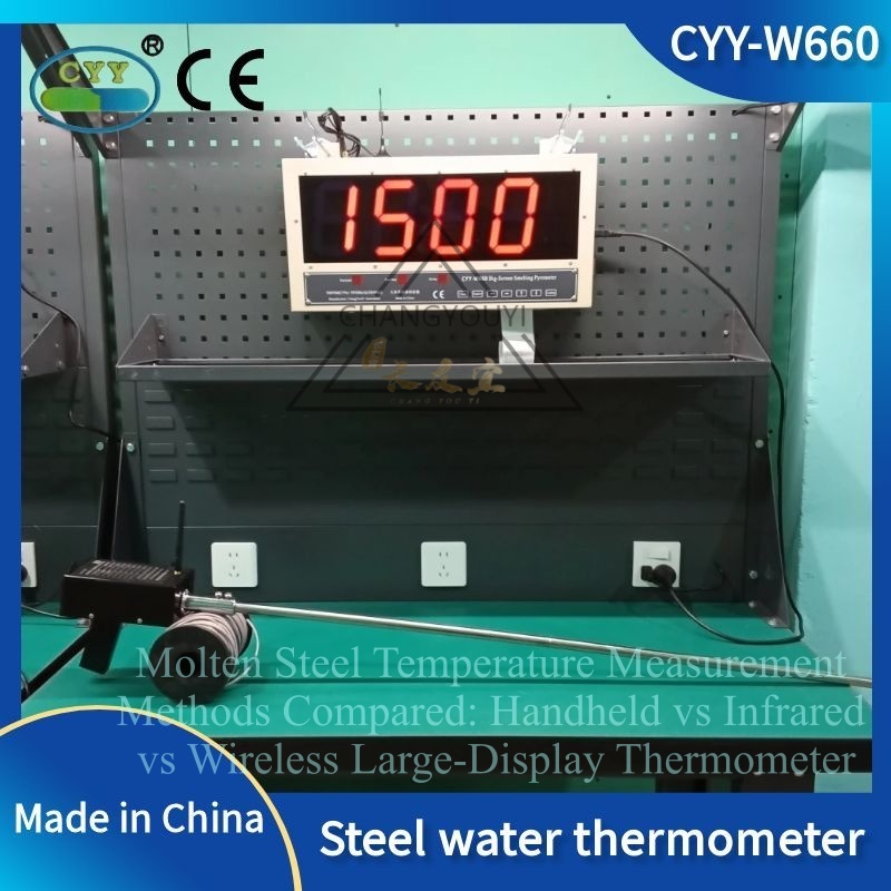 Molten Steel Temperature Measurement Methods Compared Handheld vs Infrared vs Wireless Large-Display Thermometer.jpg